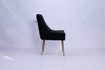 Milan Black Chair with Gold Legs