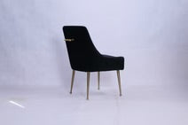Milan Black Chair with Gold Legs