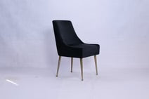 Milan Black Chair with Gold Legs