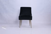 Milan Black Chair with Gold Legs