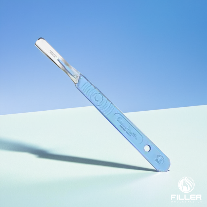 DISPOSABLE SCALPEL NO. 14 DERMAPLANING BLADES – STERILE SURGICAL BLADE – A PACK OF 10 (image for illustration purposes)